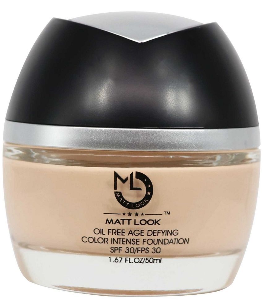     			Mattlook Oil Free Age Defying Color Intense Foundation SPF 30/ FPS 30, Honey Beige (50ml)