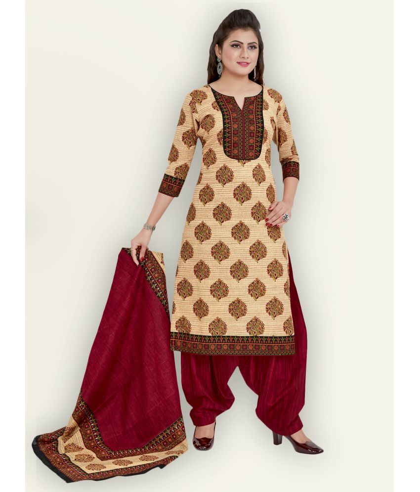     			Jevi Prints Cotton Kurti With Patiala - Stitched Suit Single