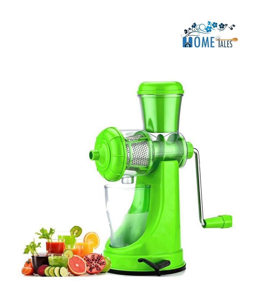 HOMETALES Hand manual Juicer machine for Fruits and Vegetables with Steel Handle Vacuum Locking System, Shake, Smoothies, Travel Juicer for Fruits and Vegetables, Fruit Juicer