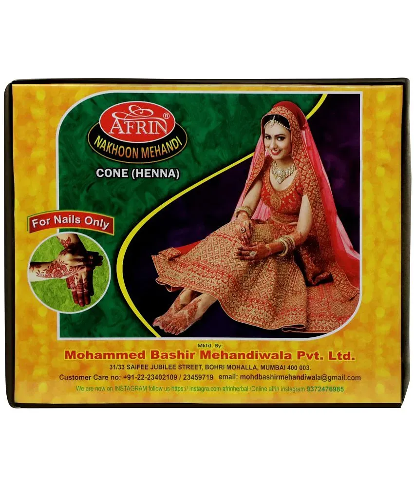 AFRIN Organic Henna Triple Filter Dulhan Mehandi Used for Making Mahendi  Cone |Mahendi Cone Making