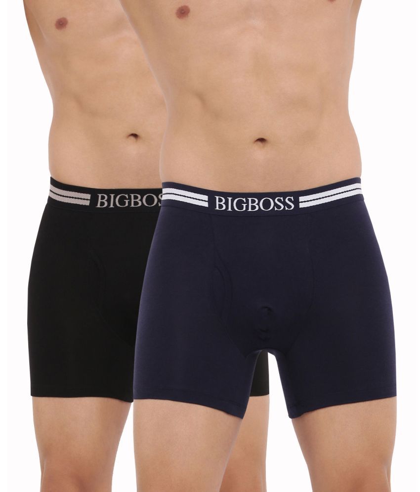     			Pack of 2 Dollar Bigboss Assorted Solid Cotton Blend Men Trunk