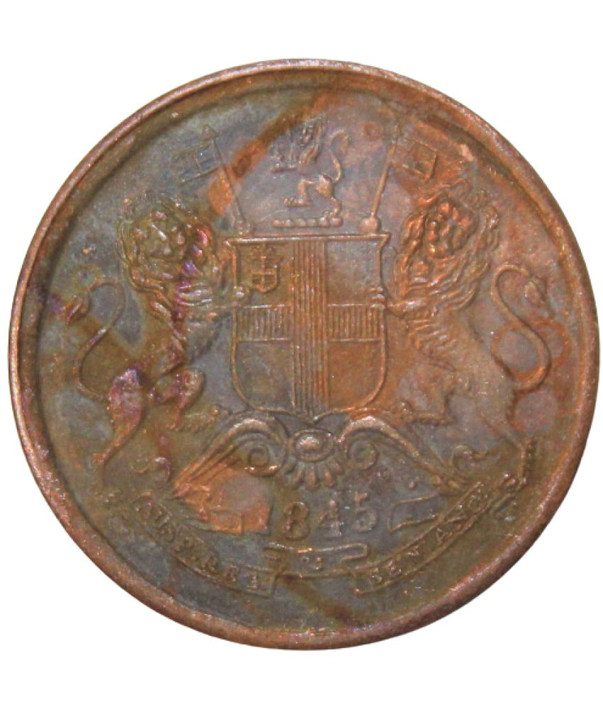     			newWay - Half Anna 1845 - East India Company Coin 1 Numismatic Coins