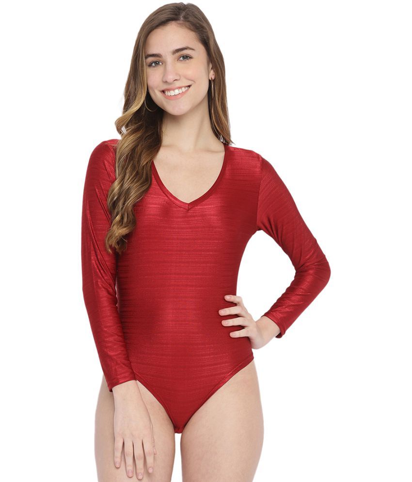     			La Intimo Red One Piece Swimming Costume