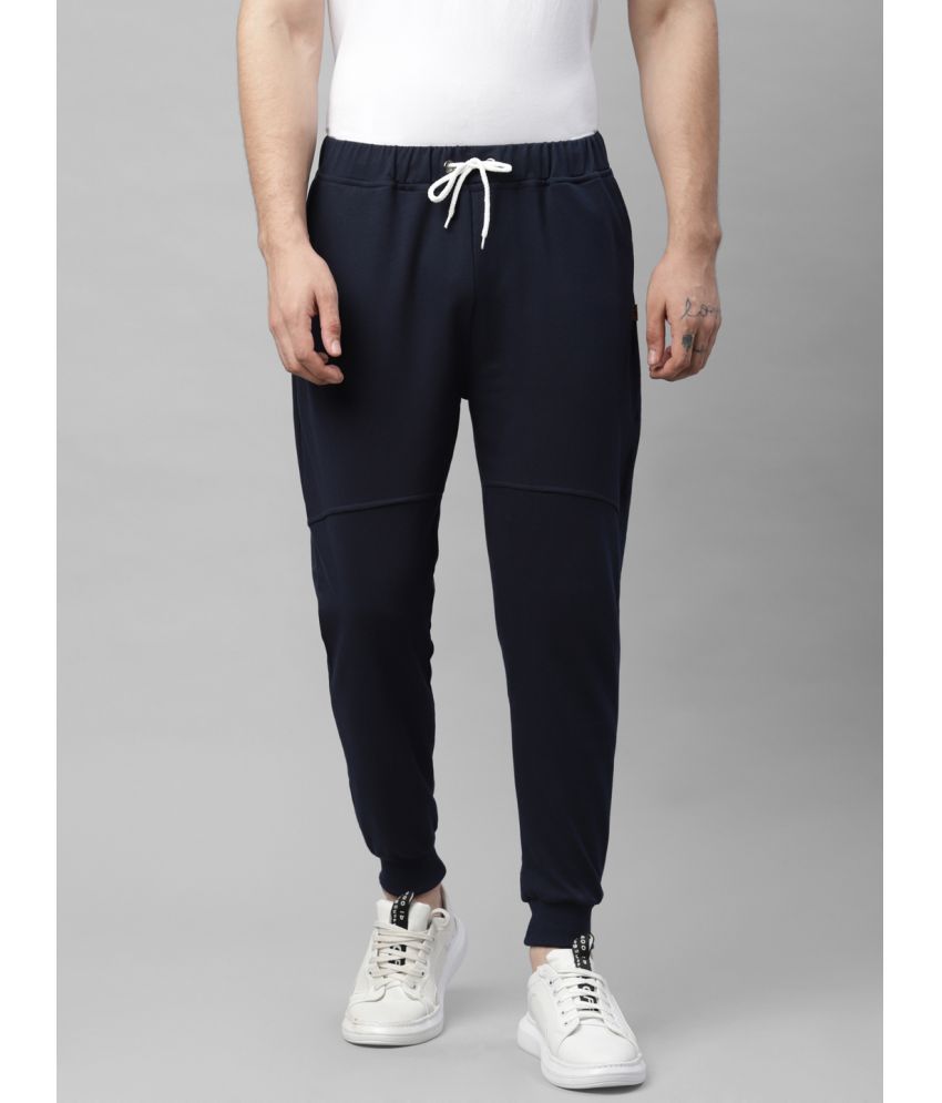     			Rigo Navy Cotton Solid Joggers Pack of 1