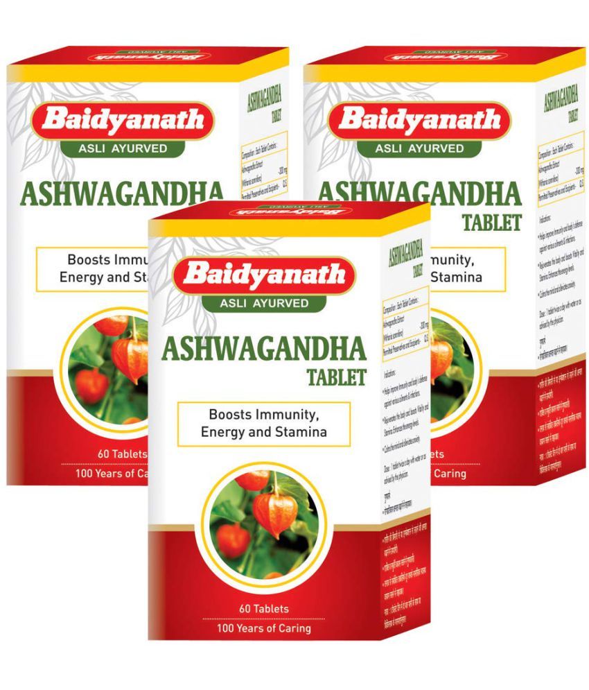     			Baidyanath Ashwagandha Tablet 60 no.s Pack of 3