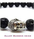 Black Lava Stone Reiki Yoga Meditation Buddha Bracelet