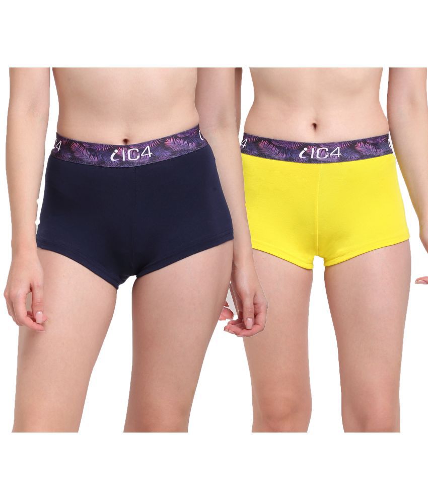     			IC4 Cotton Lycra Boy Shorts - Pack of 2