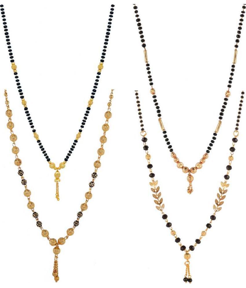     			Soni jewellery - Golden Mangalsutra Set ( Pack of 4 )