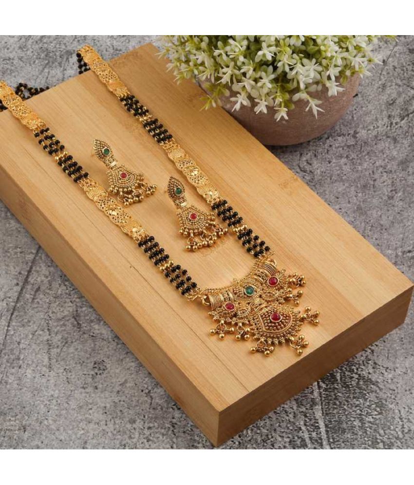     			Soni jewellery - Golden Mangalsutra Set ( Pack of 1 )