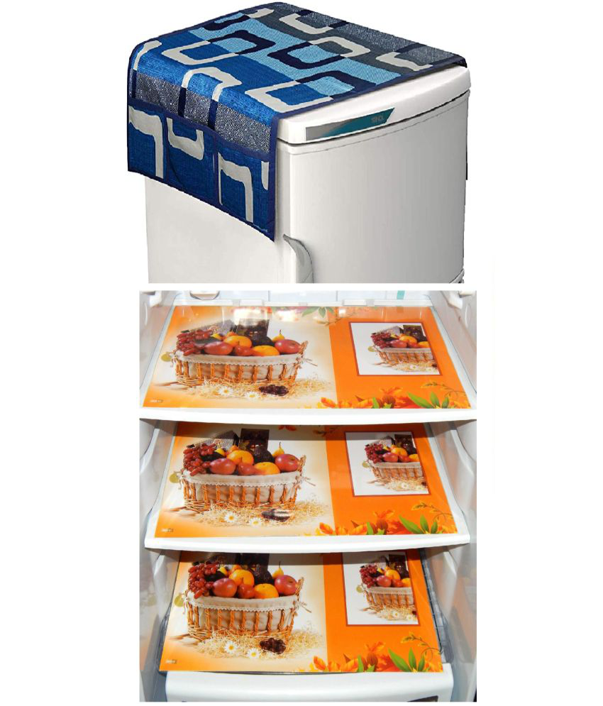     			Shaphio Set of 4 Polyester Multicolor Fridge Top Cover