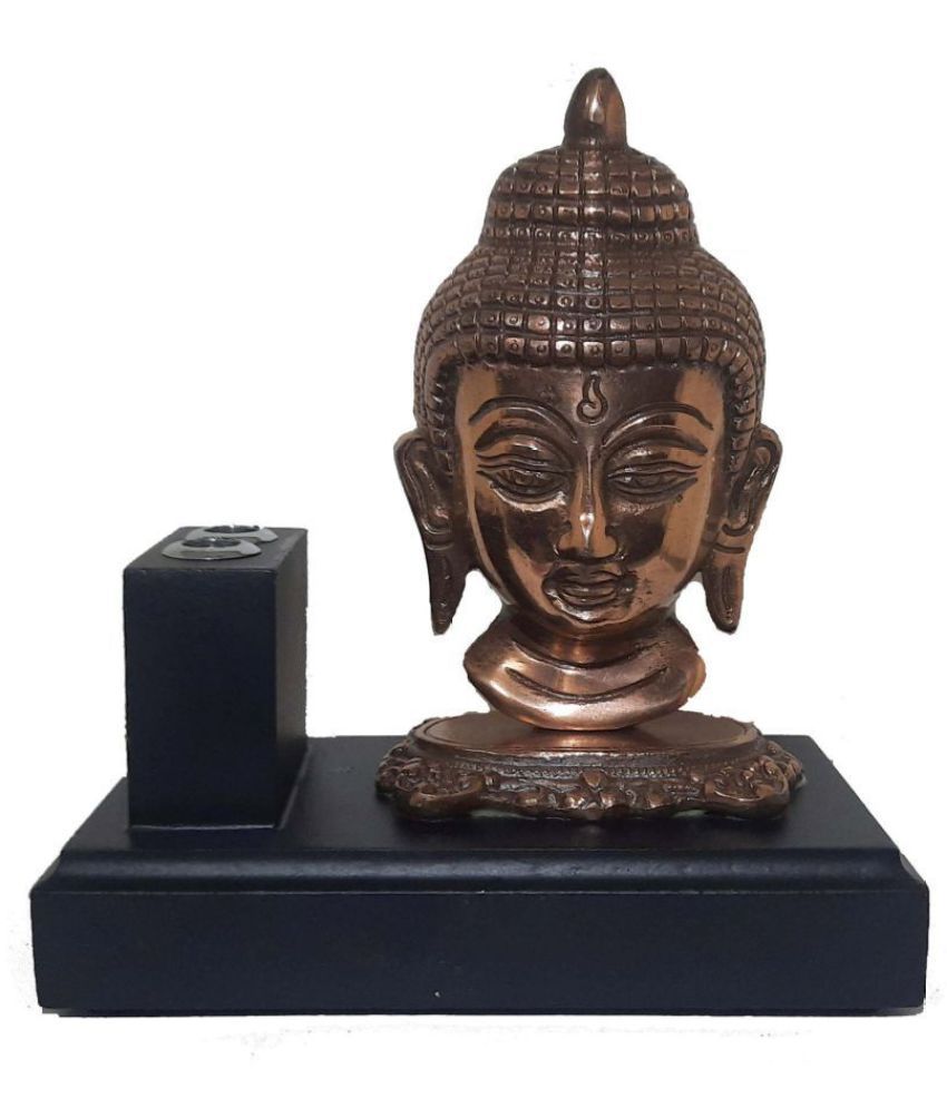     			Spherulemuster Budha Pen Holder Showpeice Aluminium Buddha Idol 17 x 7 cms Pack of 1