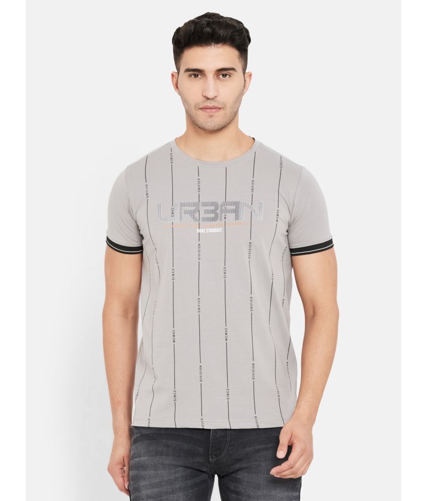     			Duke - Grey Cotton Blend Slim Fit  Men's T-Shirt ( Pack of 1 )