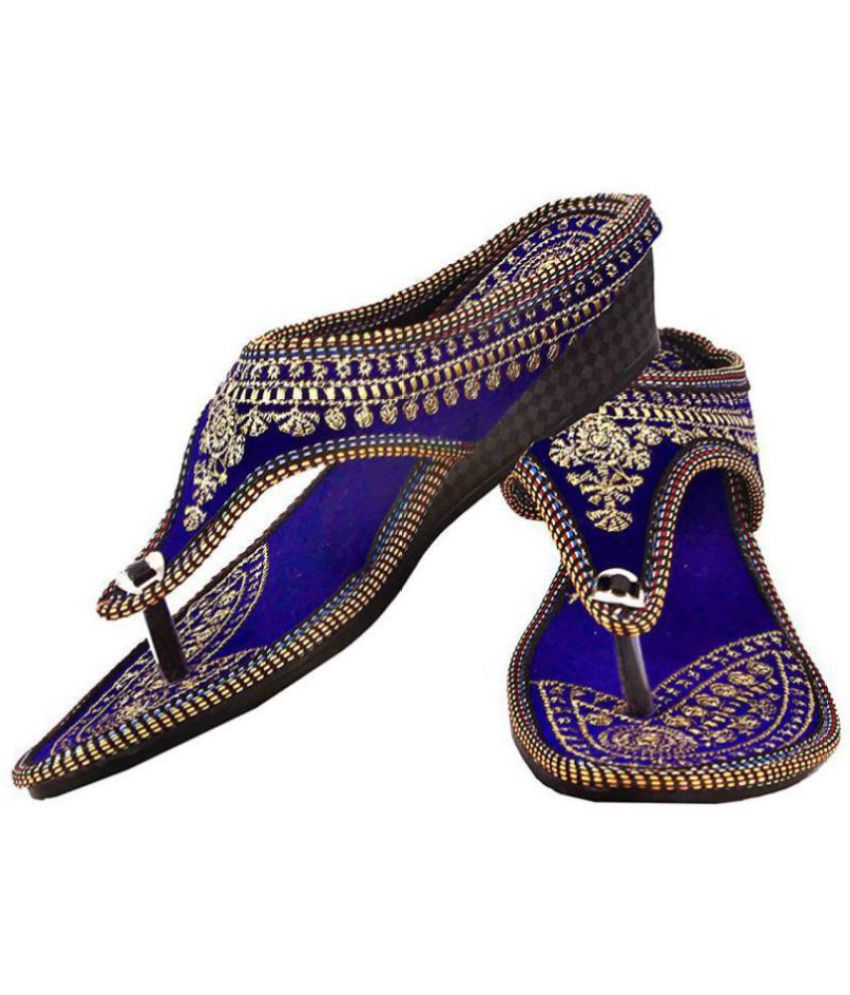 Anjaneya Creations Blue Ethnic Footwear