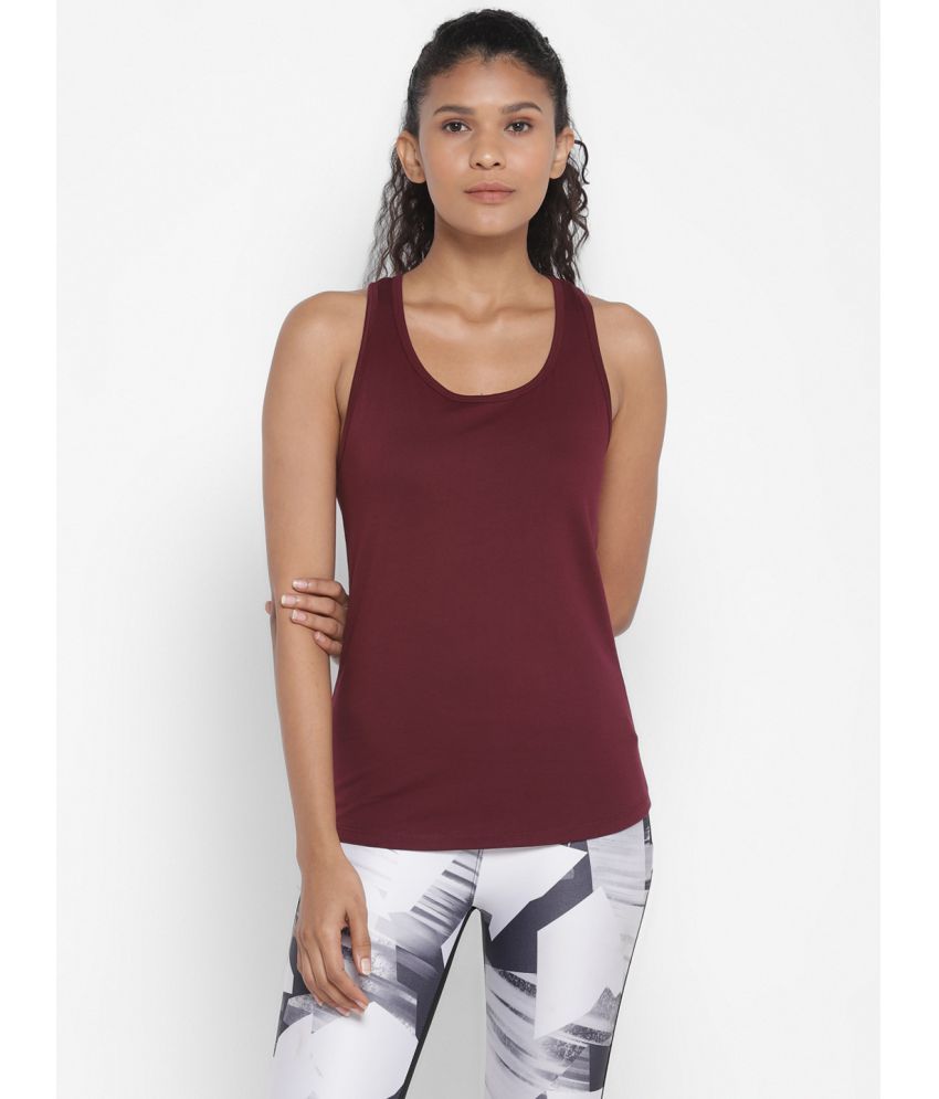     			Ap'pulse Maroon Cotton Tank Tops - Single