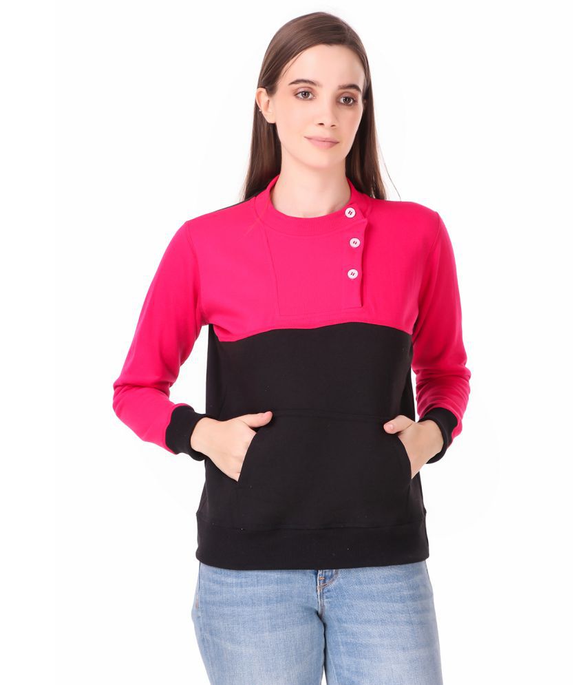     			Uzarus Cotton Pink Hooded Sweatshirt