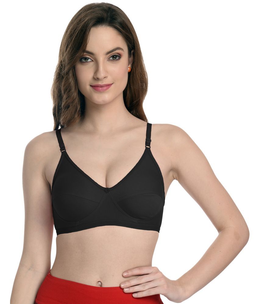     			Madam Cotton Non Padded Women's Everyday Bra ( Black )