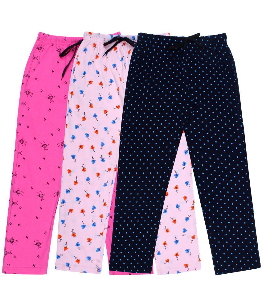     			DIAZ Kids Cotton printed Trackpant/Trousers/Lower Combo pack of 3