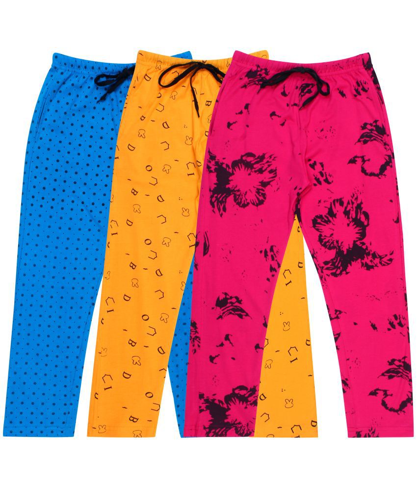     			DIAZ Kids Cotton printed Trackpant/Trousers/Lower Combo pack of 3