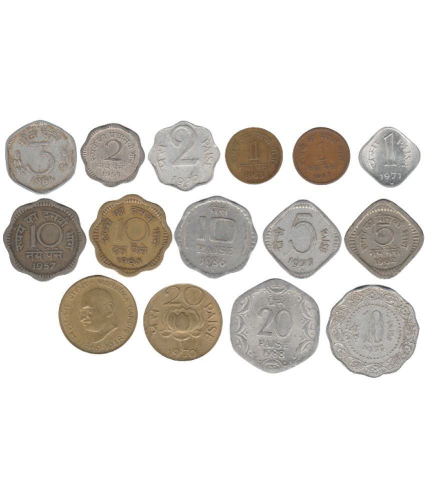     			Sansuka - Sansuka 15 different India old coins one paisa 15 Numismatic Coins