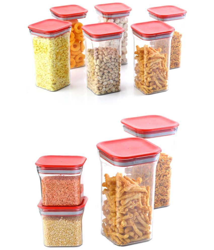     			Analog kitchenware Grocery, Dal, Pasta Plastic Food Container Set of 10 1100 mL