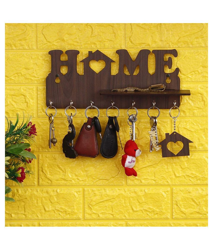     			vivek homesaaz Brown Wood Key Holder - Pack of 1