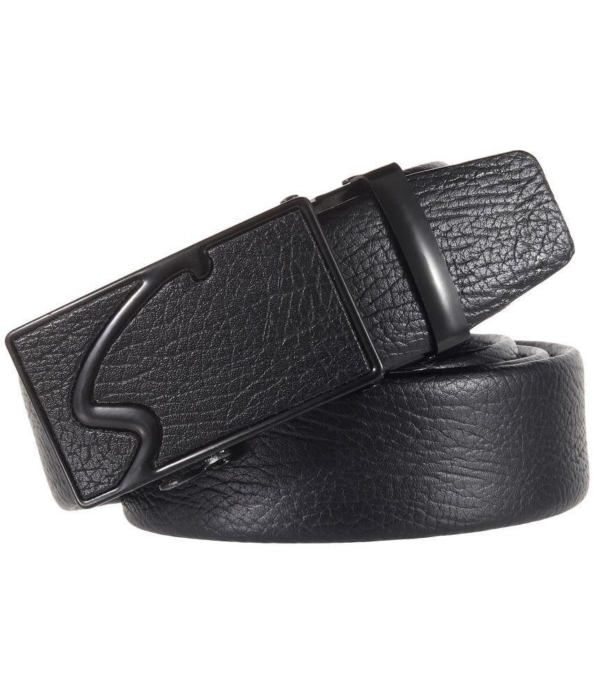     			Loopa Black PU Formal Belt Pack of 1