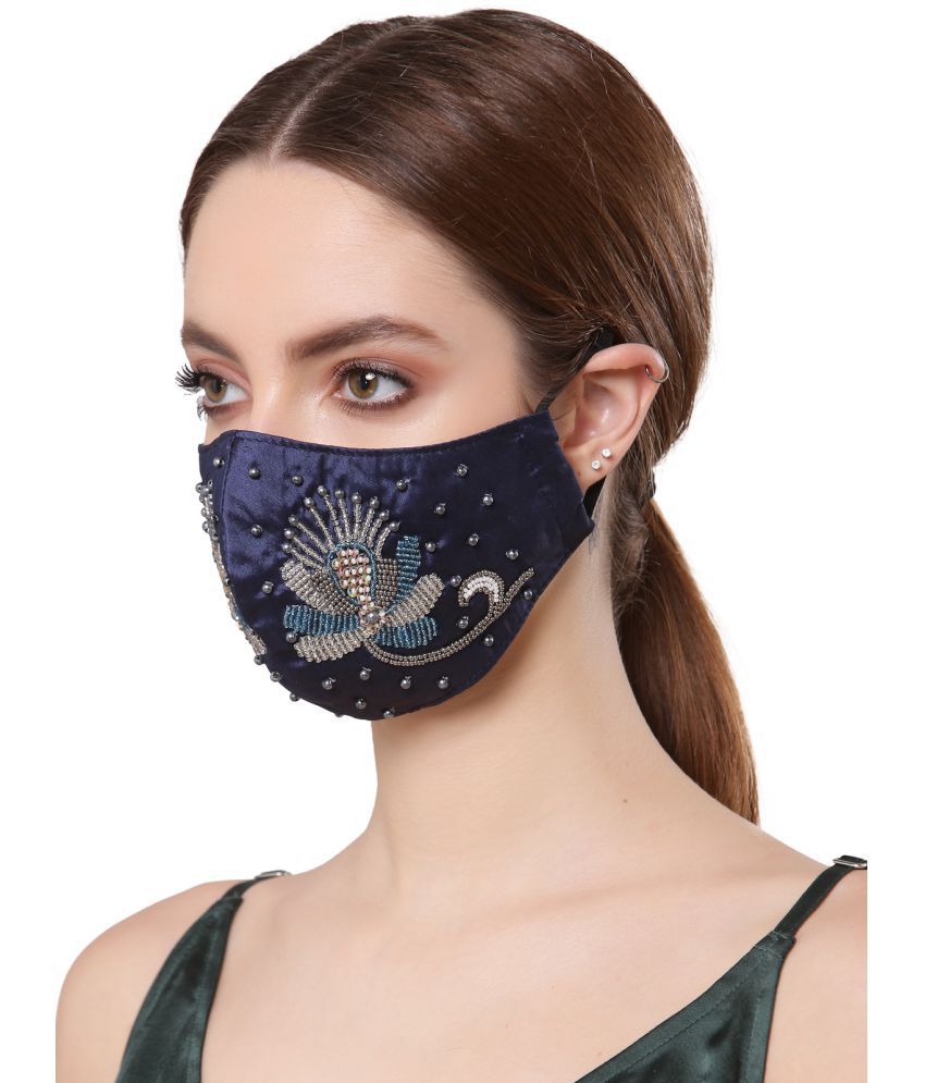     			Anekaant - Navy Blue 3 Ply Mask (Pack of 1)