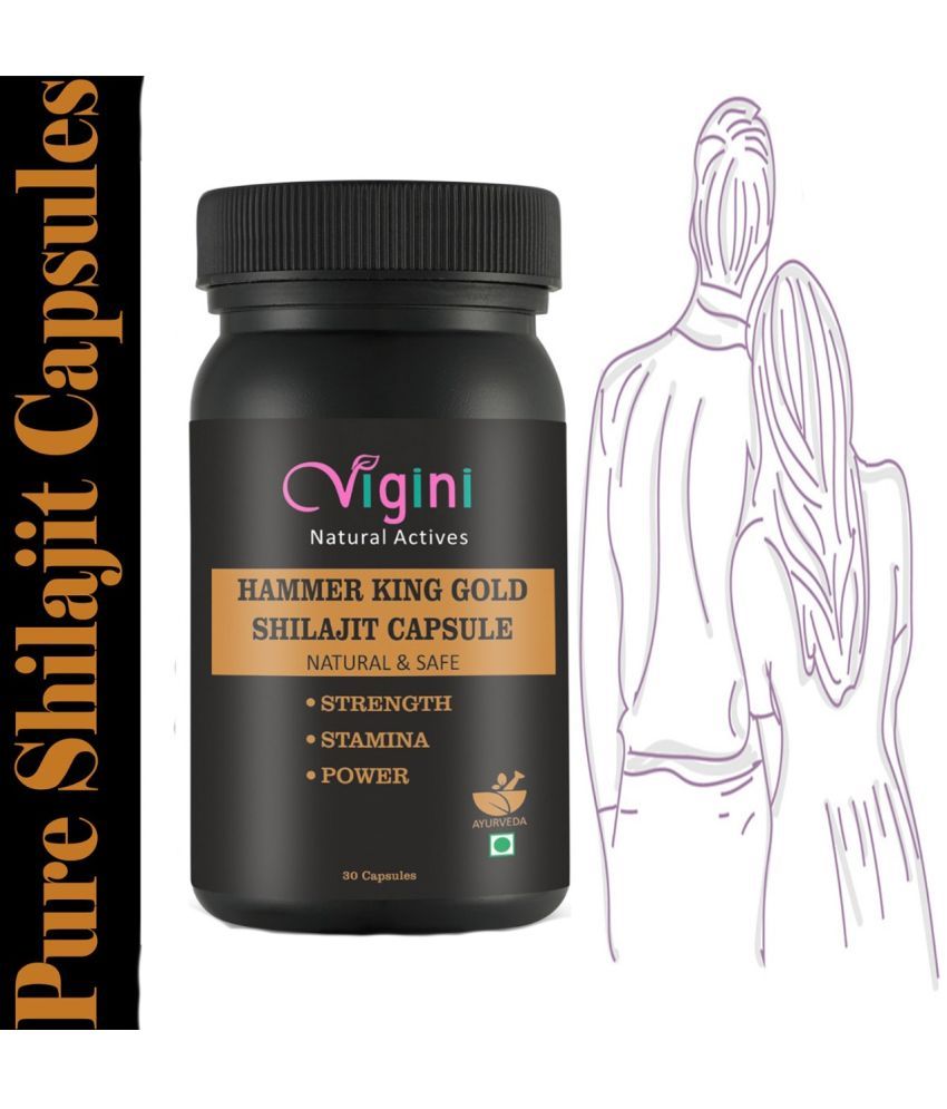 Hammer King Gold Pure Shilajit Ayurvedic Capsule use with 8 Inch Penis