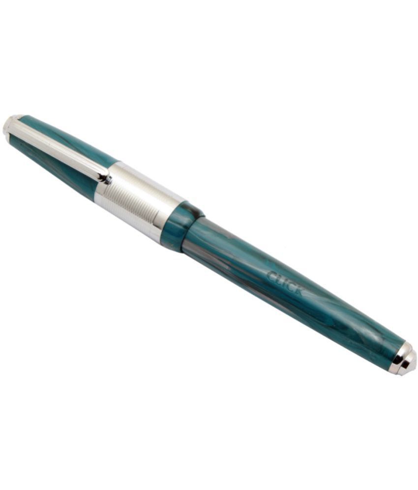     			Srpc Click 71J Resin Acrylic 3in1 Ink Filling Mechanism Fountain Pen Marble Teal Blue