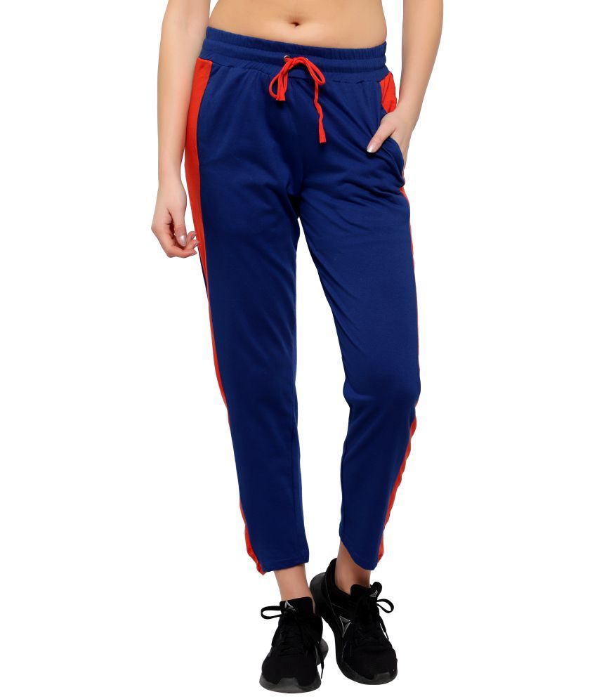     			Diaz Blue,Orange Cotton Trackpants - Single