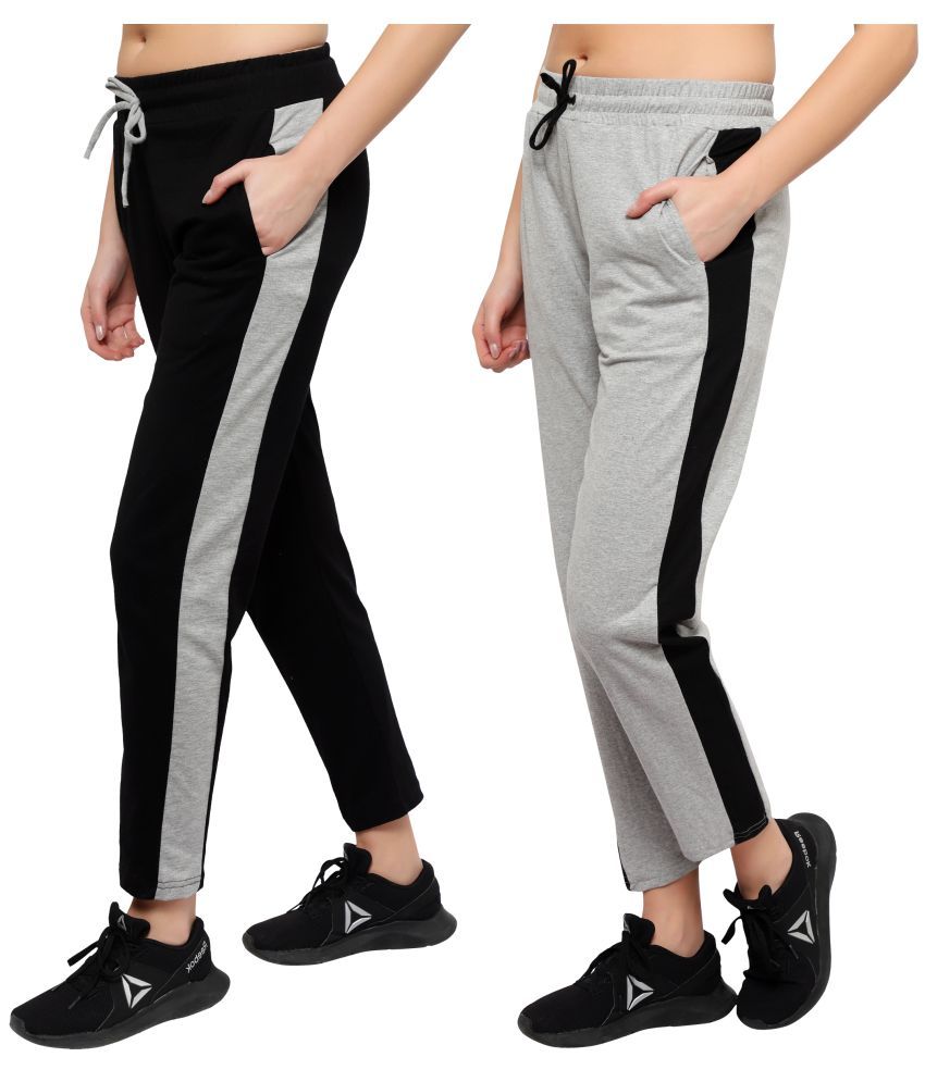     			Diaz Multi Color Cotton Trackpants - Pack of 2