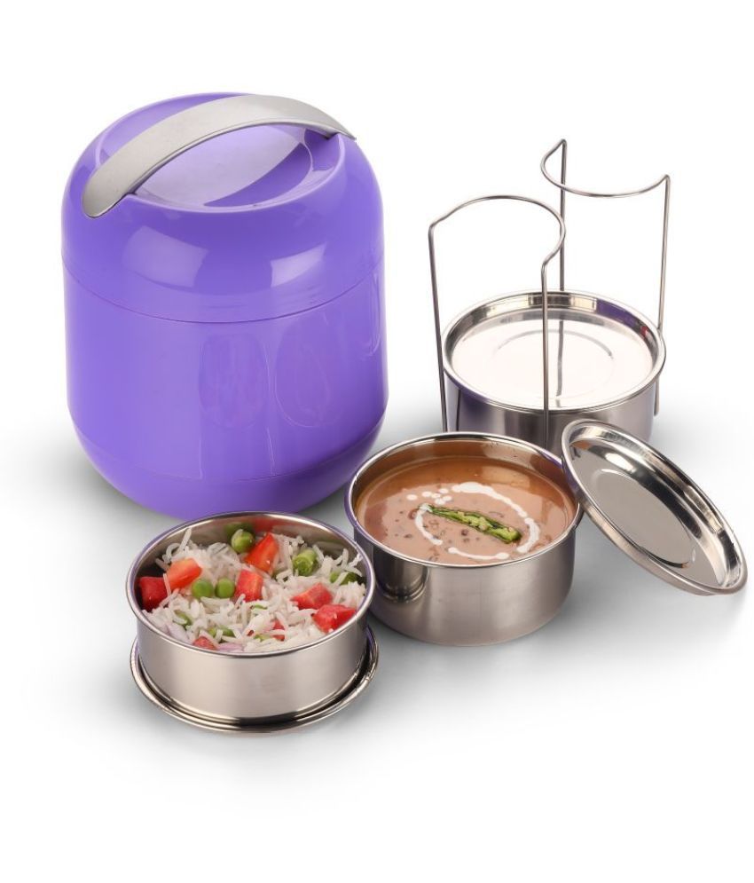     			Oliveware - Purple Stainless Steel Insulated Lunch Box