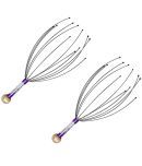 Selfly Hair Scalp Massager (Steel) - 2 Piece Scalp Massager Tool | By Sanfe