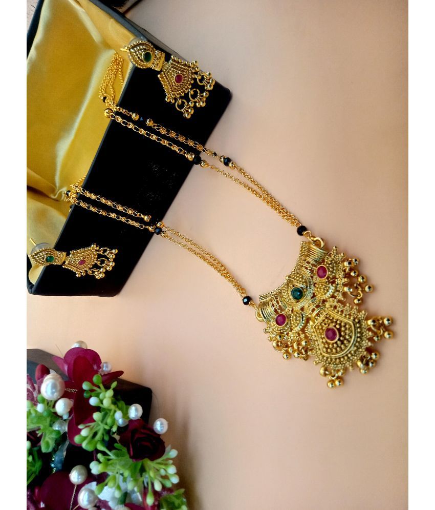     			KRIMO Gold Plated Letest & Designer VATI Mangalsutra For Women-100531