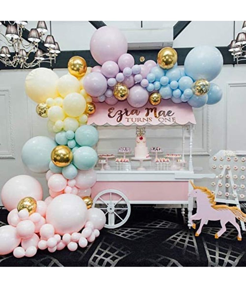     			Party Propz Pastel Balloons Arch Decorations Garland Kit - 115Pcs Combo for Girls Boys Birthday Decoration/ Unicorn Theme/ Donut/ Candy/ 1st First Years Baby/Bachelorette.