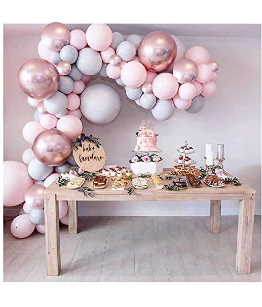     			Party Propz Pink Balloons Garland Arch Kit- 87Pcs Set For Birthday Decoration Items For Girls/Bride To Be Balloon/Girl Arrival kit/1st Birthday Decoration For Baby Girl/Baby Theme Parties