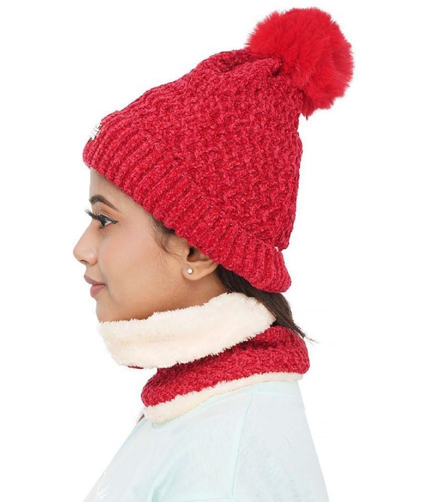 Chic Men PENYAN Red Wool Caps - Red 2025 at ShopCircuit | ONDC