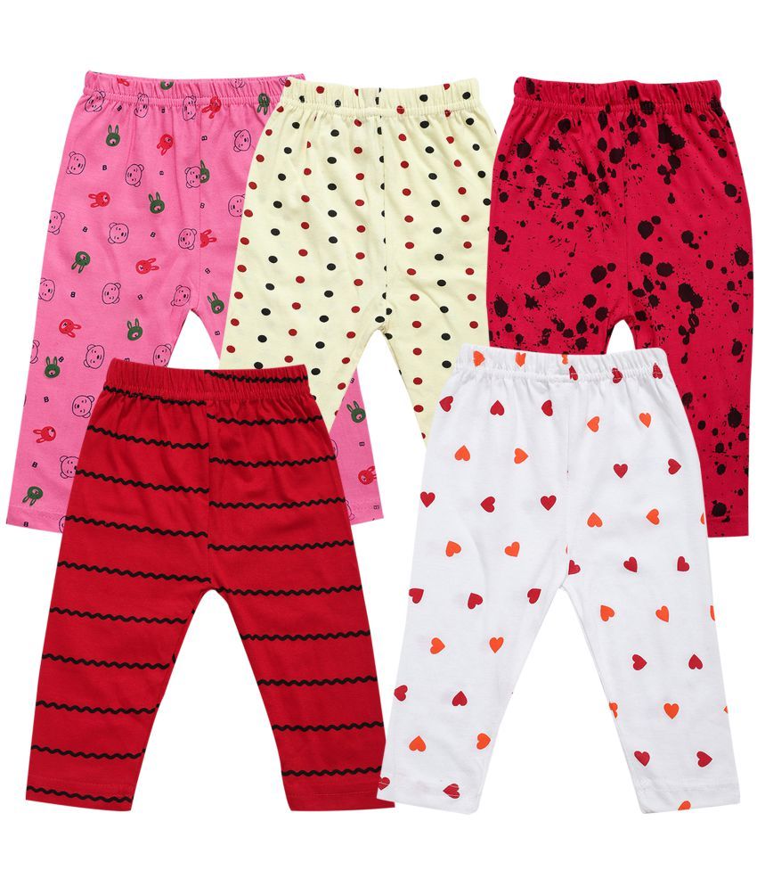     			DIAZ Pure Cotton Printed Pyjamas for Baby Girls/Baby Boys Combo of 5