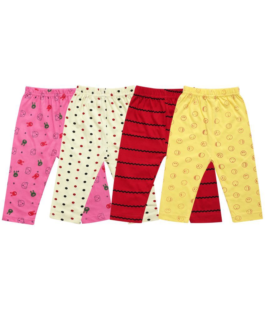     			DIAZ Pure Cotton Printed Pyjamas for Baby Girls/Baby Boys Combo of 4