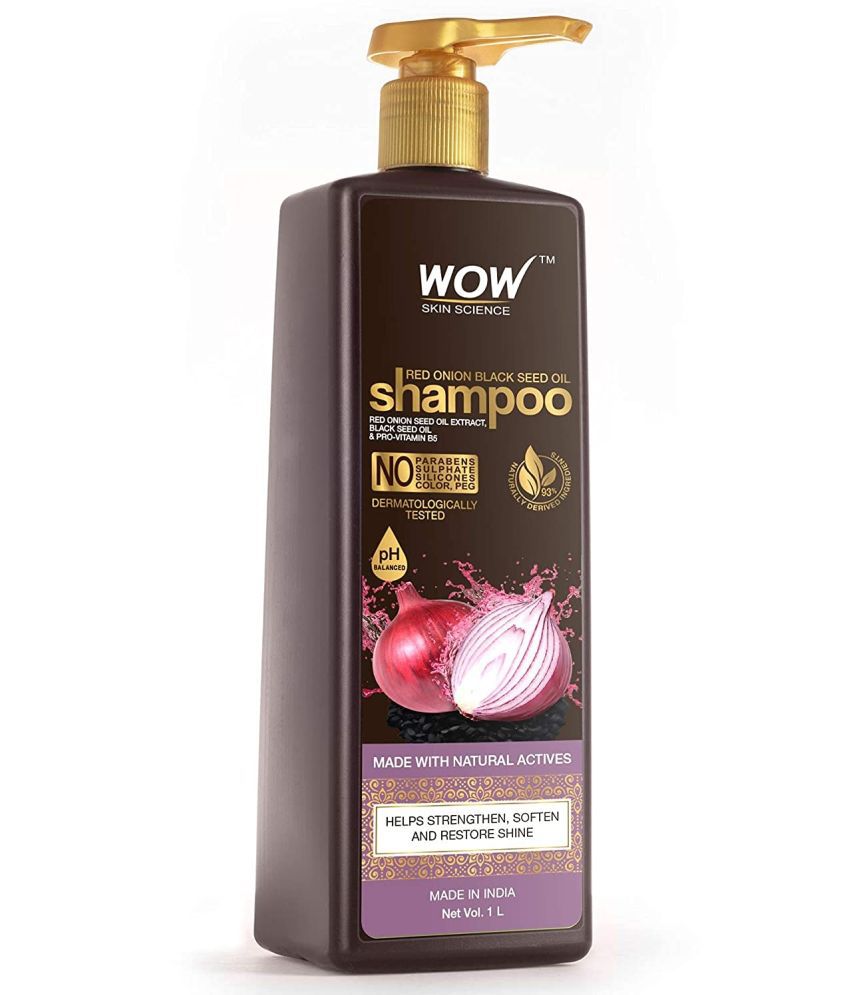     			WOW Skin Science Red Onion Black Seed Oil Shampoo With Red Onion Seed Oil Extract, Black Seed Oil & Pro-Vitamin B5 - Vol 1 L