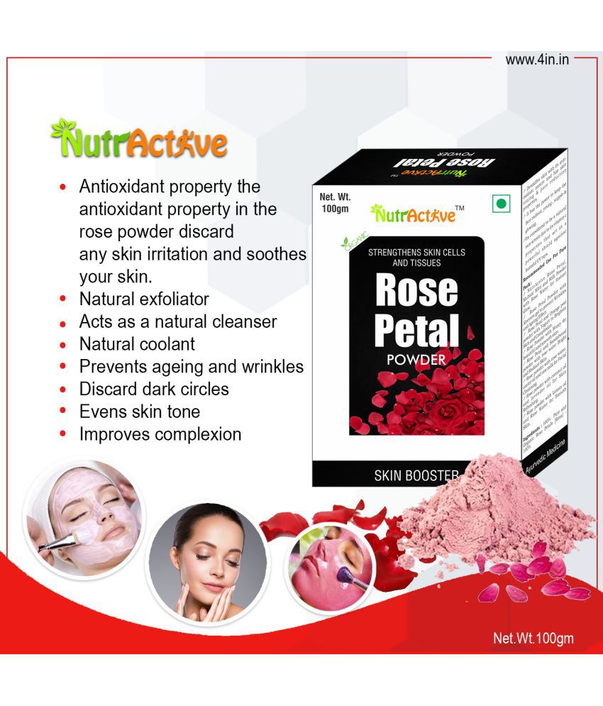 NutrActive Rose Petal | Scrub + Mask 300 gm Pack of 3