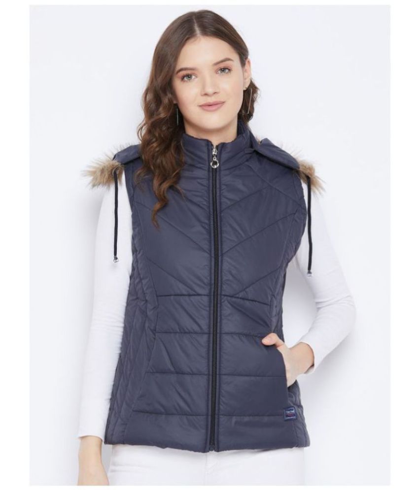     			VERO AMORE Polyester Navy Parka Jackets Single