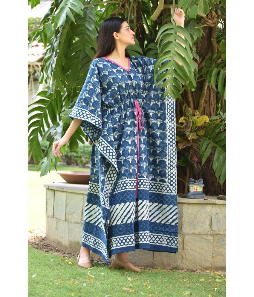 The Familiar Handicrafts Cotton Kaftans Blue Buy The Familiar