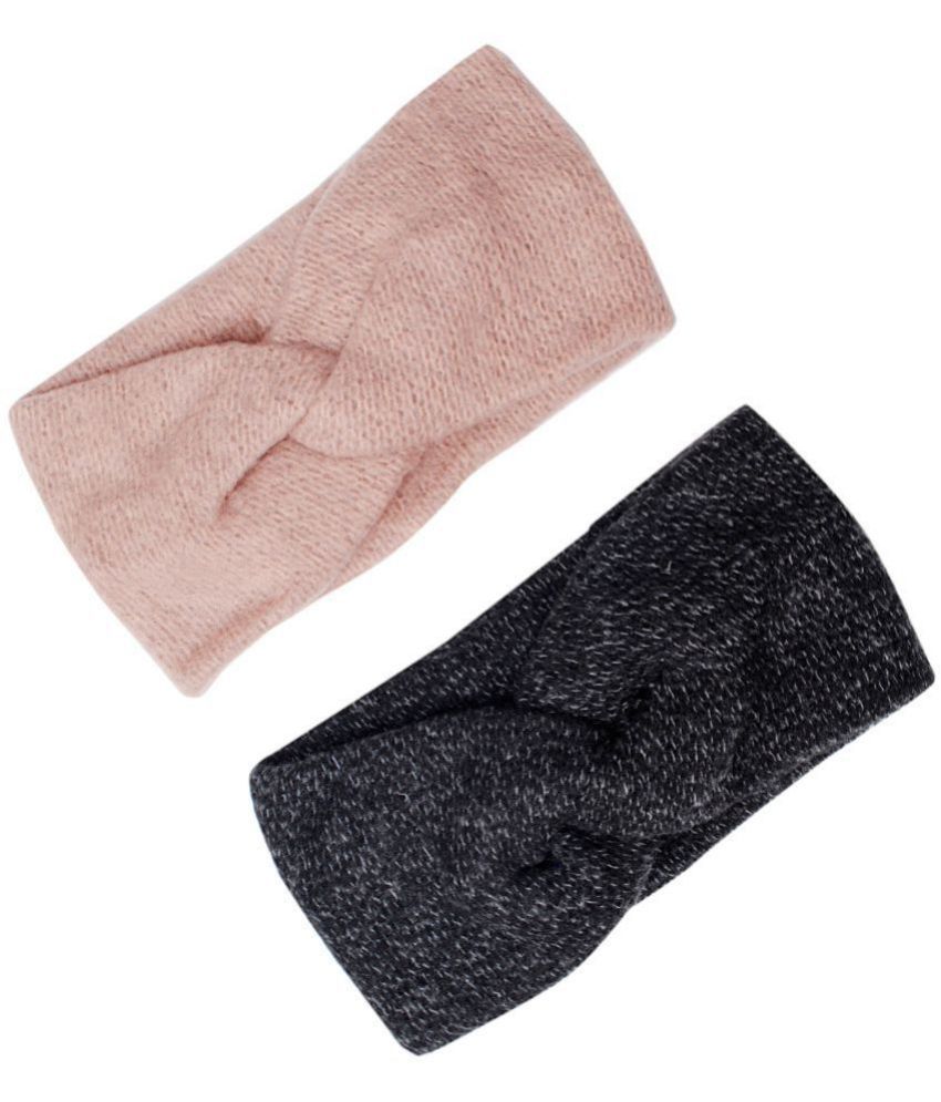     			Vogue Hair Accessories Women's Multicolor Woolen Hair Band (Pack of 2)