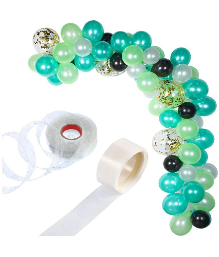     			Blooms Event Balloon Arch Decoration Kit 112 Pcs (GREEN BLACK WHITE)