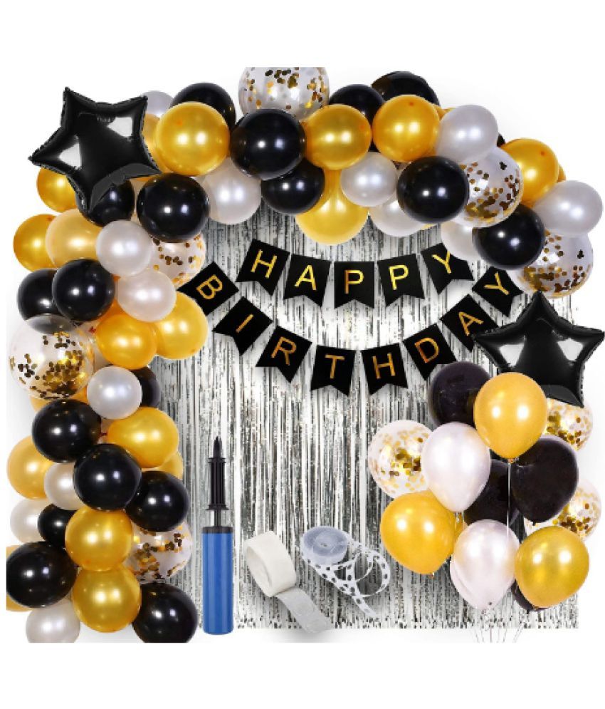     			Blooms EventHappy Birthday Balloons Decorations Set - 63Pcs