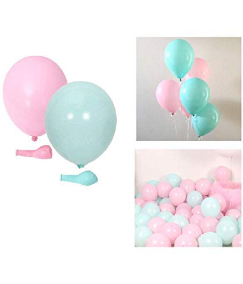     			Blooms EventPastel Pink &Sea Green  Balloons Latex Party Balloons (Pack Of 50pc)