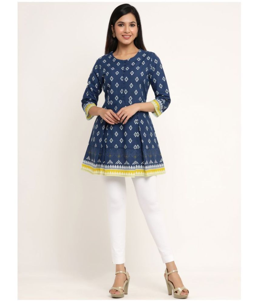     			KIPEK Brown Cotton Straight Kurti - Single