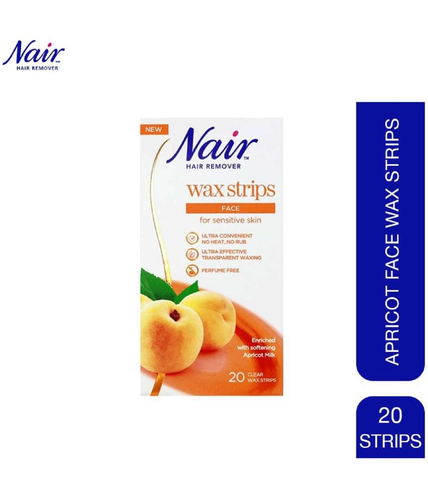 Nair Apricot Face Wax For Woman Wax Strips for All Purpose 20 Pcs