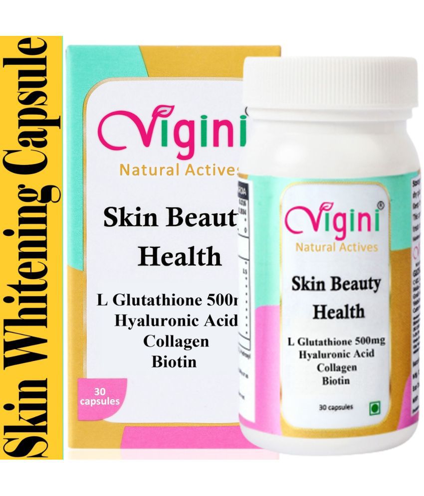 Vigini Biotin Skin Glow Vit C E Grape Seed L- Glutathione Capsule 30 gm